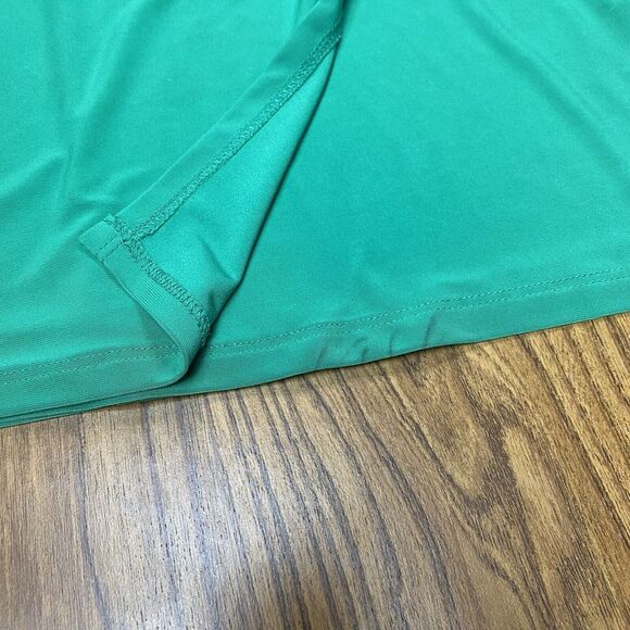 Vintage Lauren Ralph Lauren Womens Dress Size 12 Kelly Green Faux Wrap Stretch - Picture 9 of 10